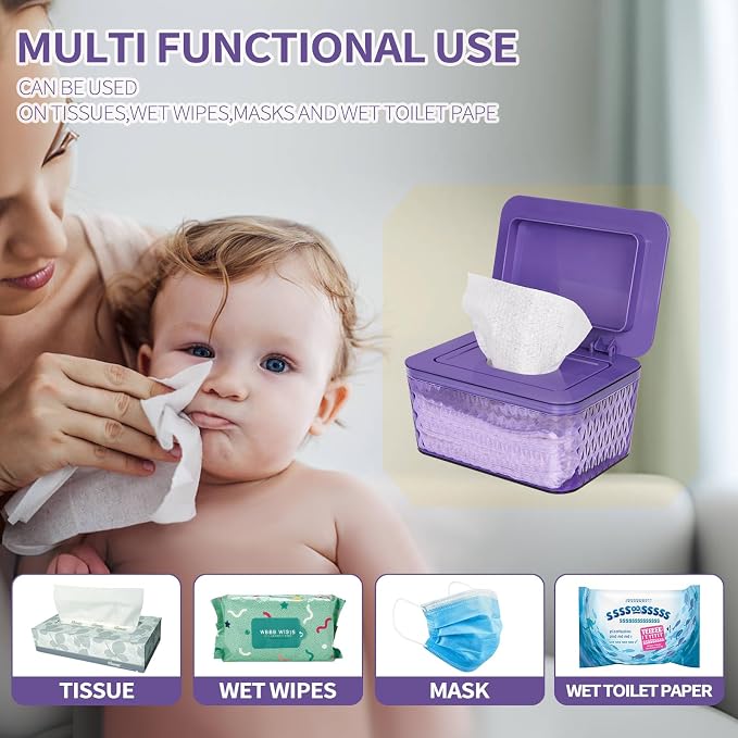 Wipes Dispenser, One-Handed Operation Wipe Holder - Image 5