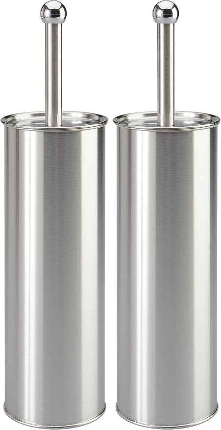Bath Bliss Stainless Steel, Rust Resistant, Heavy Duty Toilet-Brushes, 2 Pack by BathBliss
