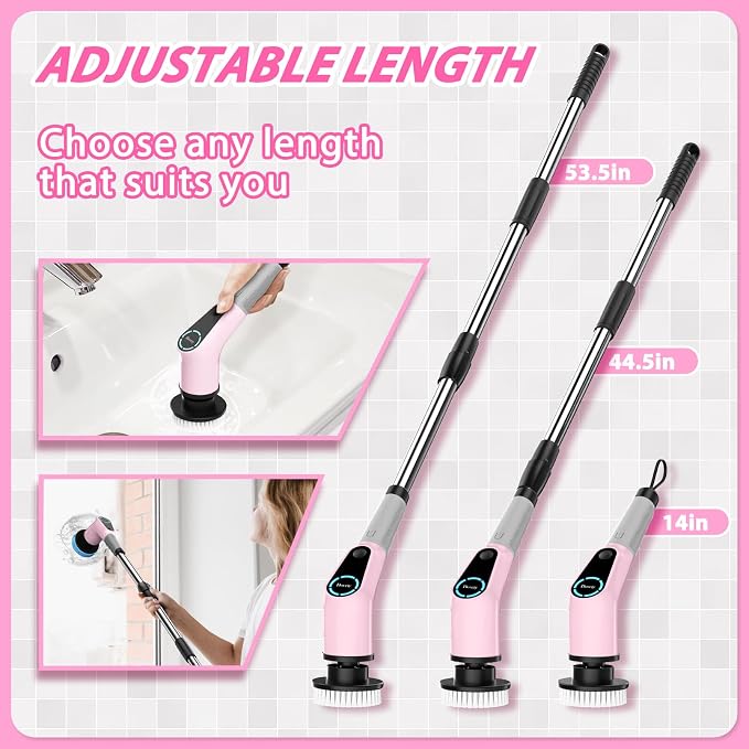 Electric Spin Scrubber, Cordless Cleaning Brush, Shower Scrubber - Image 4