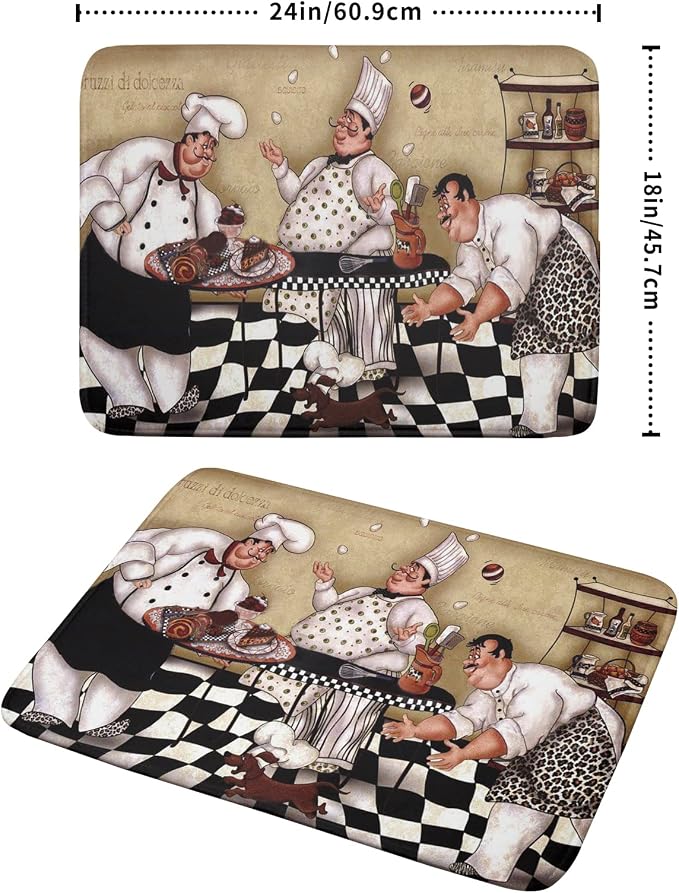 Fat Chef Dish Drying Mat For Kitchen Counter 18x24 Inch Microfiber Absorbent - Image 2