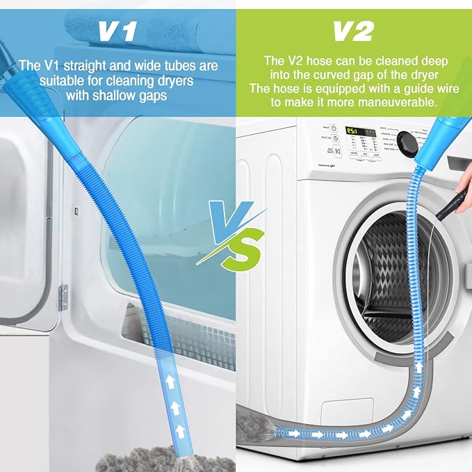 Sealegend 2 Pieces Dryer Vent Cleaner Kit and Dryer Lint Brush Vacuum Hose - Image 7