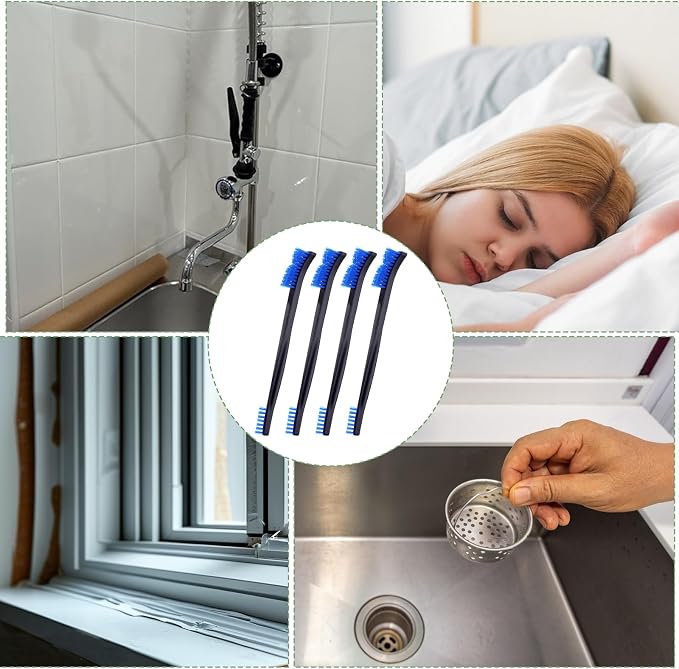 4 Pcs Small Cleaning Brush, Double-Ended Nylon Brush, Jewelry Cleaning Brushes - Image 7