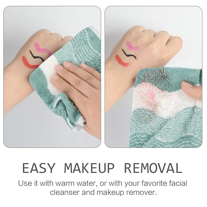 SINLAND Absorbent Coral Velvet Washcloth Ultra Soft Microfiber Face Towels 12 x - Image 4