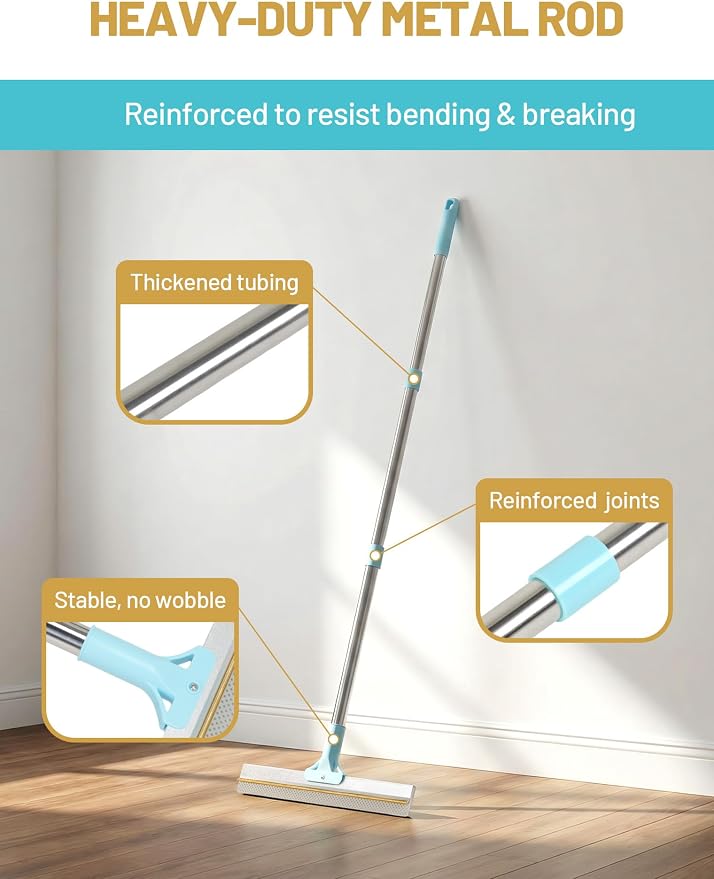 DELOMO Carpet Rake for Pet Hair Removal Carpet Scraper Broom - Image 7