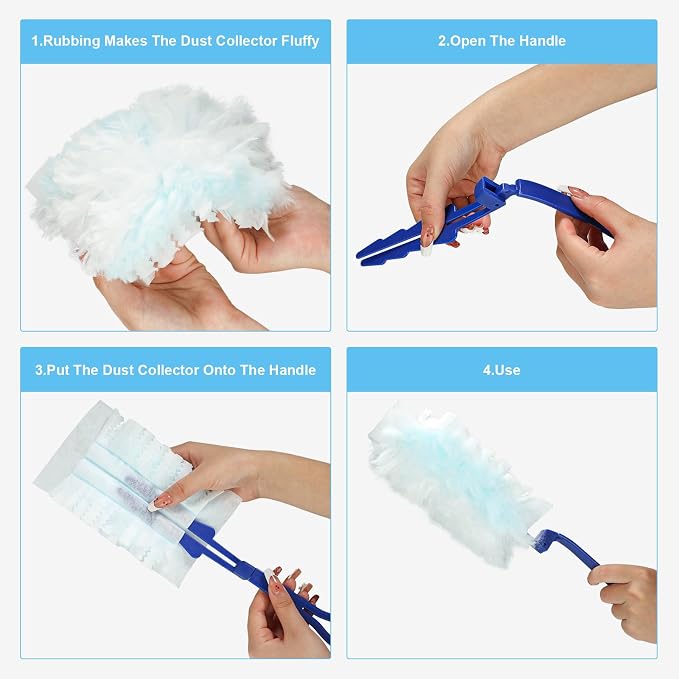 30 Count Duster Refills for Swiffer Duster, Disposable Static Duster Refills - Image 3