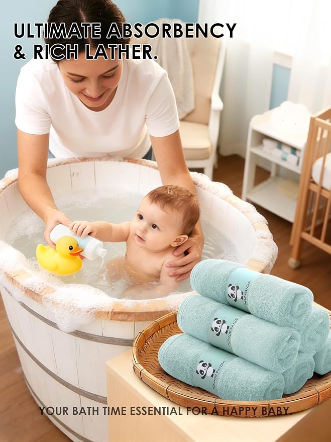 HIPHOP PANDA Baby Washcloths, Rayon Made from Bamboo - Image 4