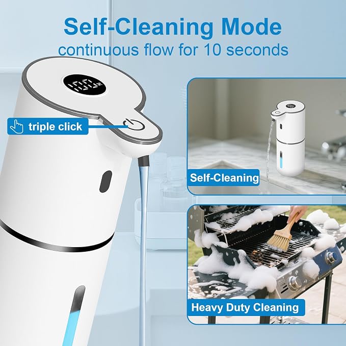 2 Pack Automatic Liquid Soap Dispenser Touchless, USB Rechargeable Smart Hand - Image 5