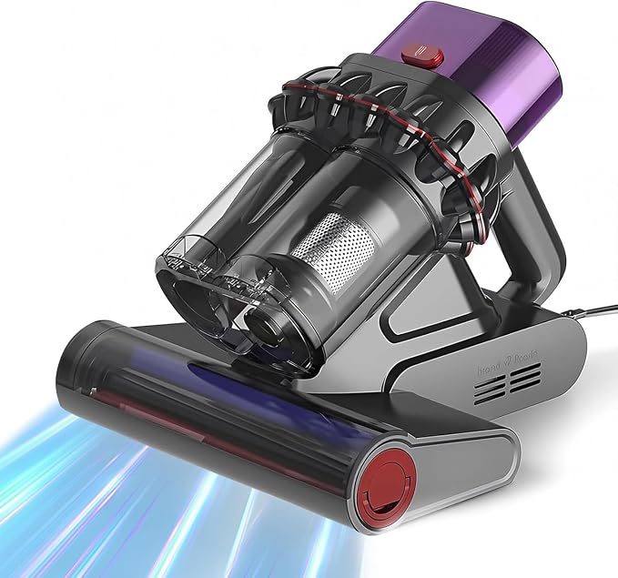 Powerful UV Bed Vacuum Cleaner, 14kPa Strong Suction Handheld Vacuum by SakerPlus