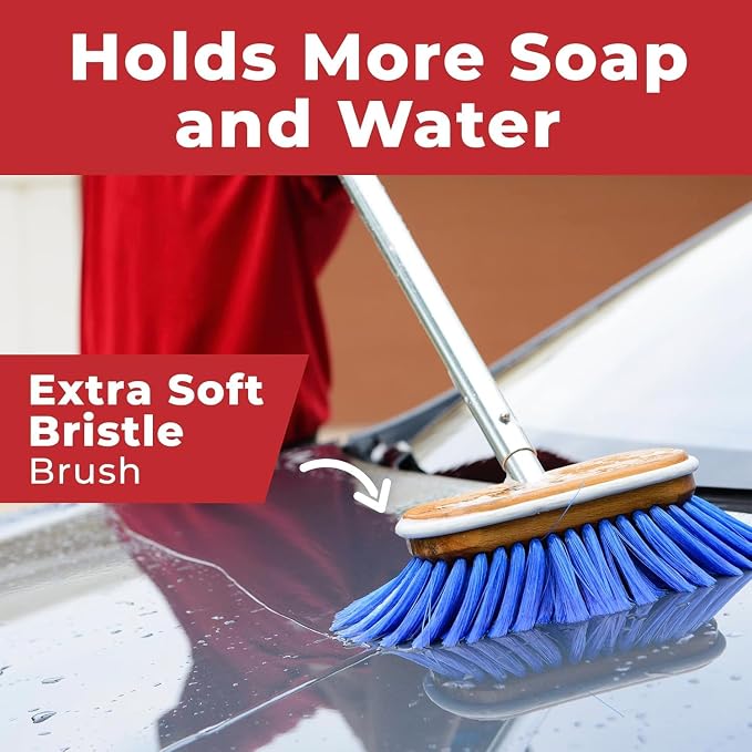 Shurhold 6" Nylon Extra Soft Bristles Deck Brush - Image 6