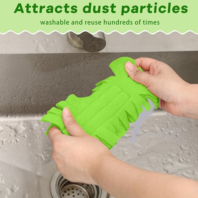 Zubebe 6 Pcs Duster Refill Reusable Fleece Duster Refills Feather Flat Dusters - Image 4