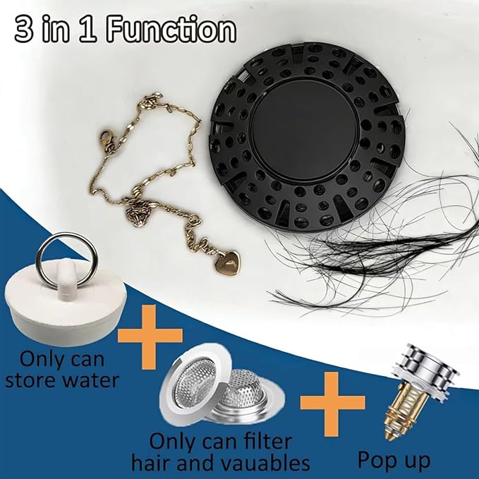 Bathtub Drain Stopper, Pop Up Tub Stopper Plug - Image 5