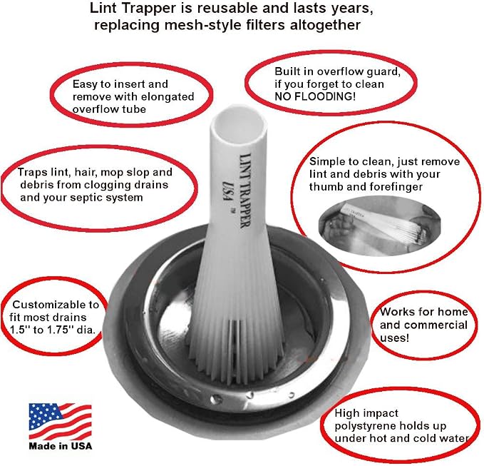Lint Hair Trapper for filtering Washing Machine Utility Tub and Sink - Image 2