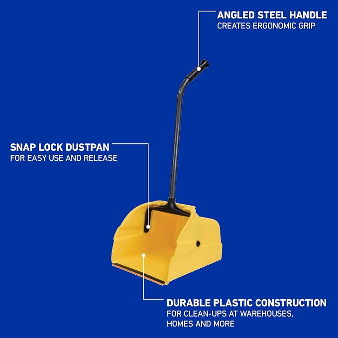 Quickie Debris Dustpan with Handle, Jumbo Debris Pan, Trash Collection - Image 3