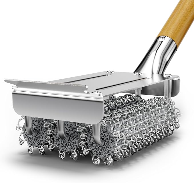 HOUSE AGAIN Grill Brush Bristle Free, 304 Stainless Steel Food-Grade Brush Head by HOUSEAGAIN
