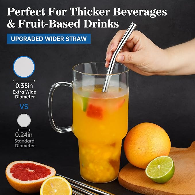 Tomorotec 40oz Straws, Food-Grade, Dishwasher Safe - Image 4