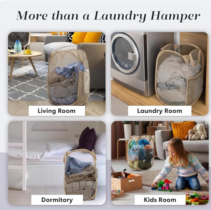 Handy Laundry Collapsible Mesh Pop Up Hamper - Image 8