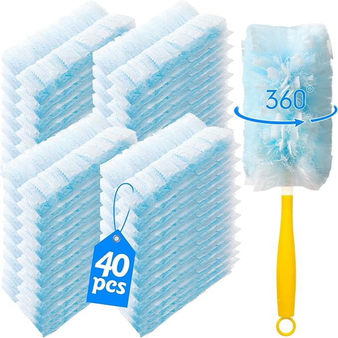 40 Count 360° Heavy Duty Duster Refills Compatible by Senowi