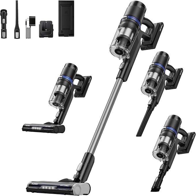 Eureka Cordless Vacuum Cleaner, Anti-Tangle Brushroll, Rechargeable Stick Vacuum by Eureka
