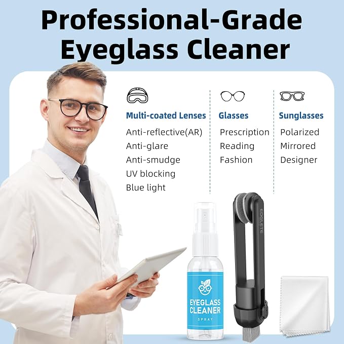 Glasses Cleaner Eyeglass Cleaning Kit, Lens Cleaners Spray - Image 7