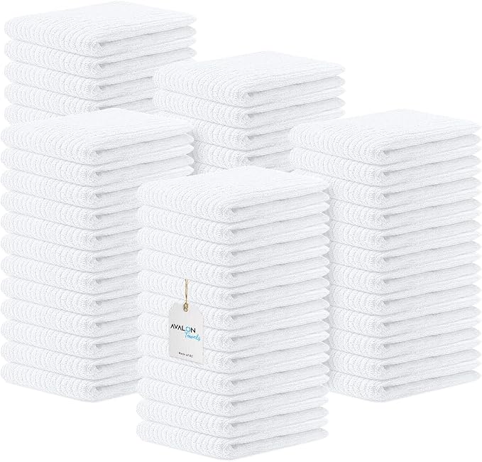 Avalon Towels Ribbed Bar Mop Towels Size 16"x19" – Absorbent and Durable by AvalonTowels