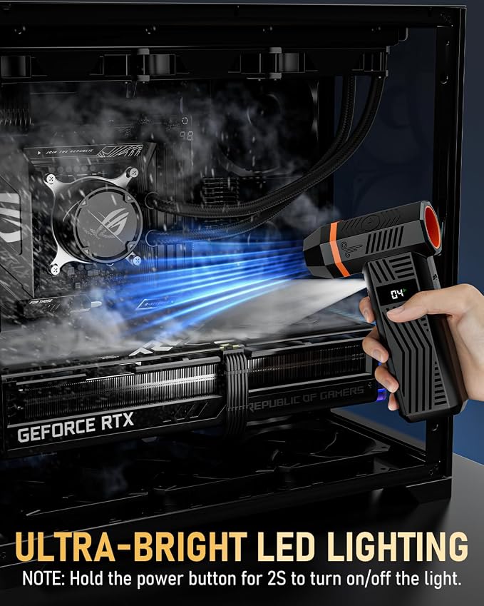 Compressed Air Duster, 180000RPM Electric Air Duster - Image 6