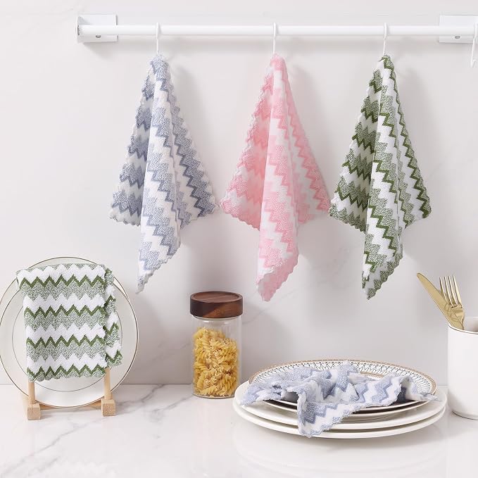 Homaxy 12 Pack Kitchen Dish Cloths, Ultra Soft and Absorbent Dish Towels - Image 6