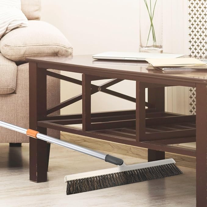 Slim Upright Horsehair Broom 18" – Narrow Thin Dust Broom - Image 10
