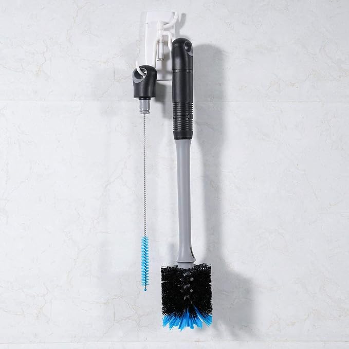 2-in-1 Bottle Brush with Straw Brush, Long Handle Water Bottle Scrubbing Brush - Image 6