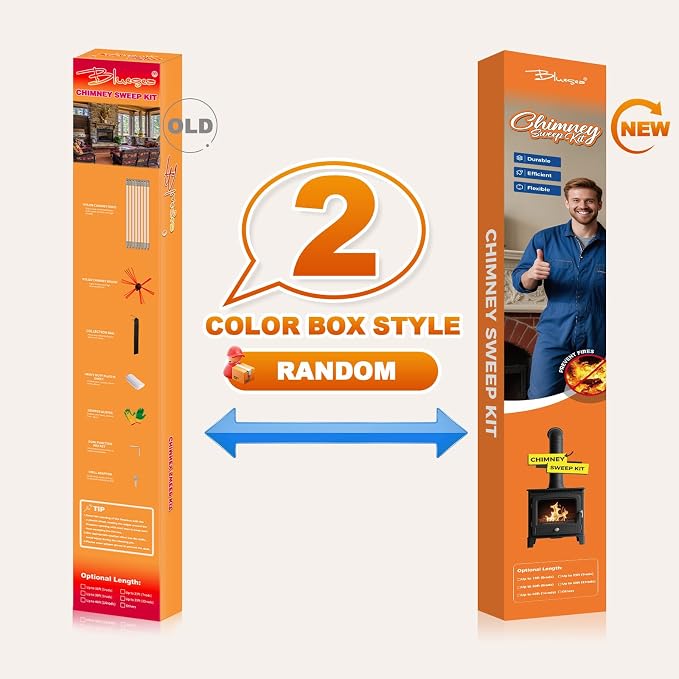 Bluesea 39 Feet Chimney Sweep Kit, Ergonomic Chimney Cleaning System - Image 6