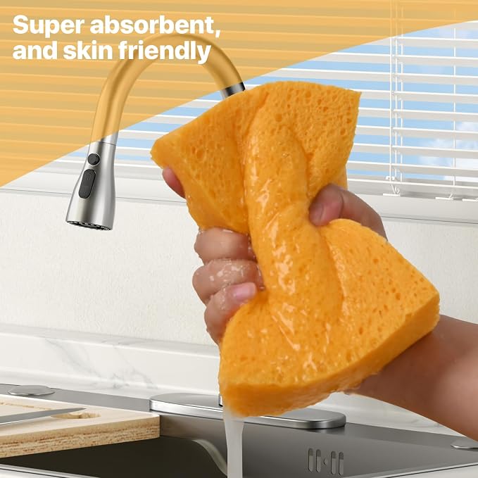 1 PCS Large Natural Cellulose Sponges 6x4x2 Inch - Image 3
