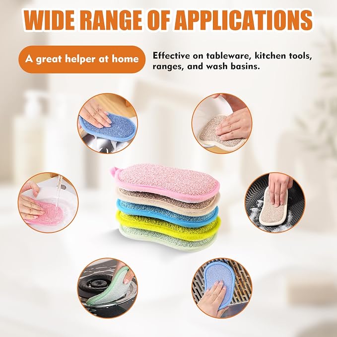 5 PCS Sponges, Non-Scratch Dish Sponge - Image 5
