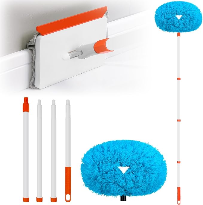 Baseboard Cleaner Tool with Handle, Extendable Long Handle Baseboard Cleaning by Qaestfy