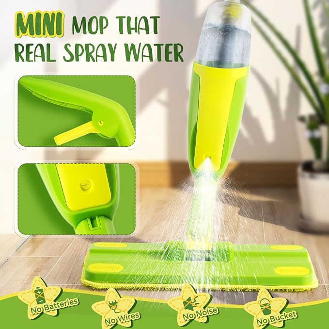 Toddler Spray Mop-Montessori Toys Mini Size Cleaning Mini Mop That Really Spray - Image 5