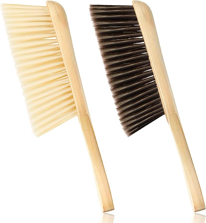 Patelai 2 Pieces Wooden Bench Brushes Fireplace Brush Natural Fiber Bench Soft by Patelai
