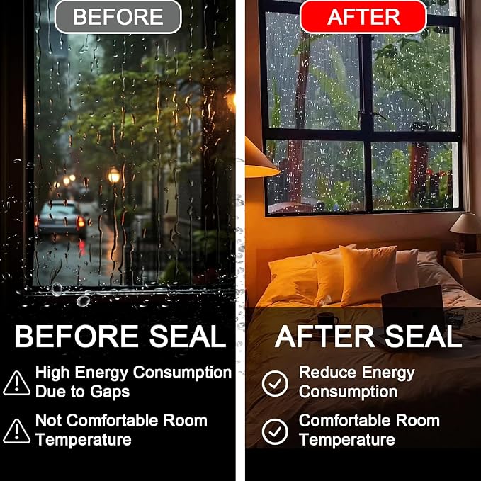 Transparent Window Weather Sealing Tape 2 Inch x 66 FT Weather Stripping - Image 5