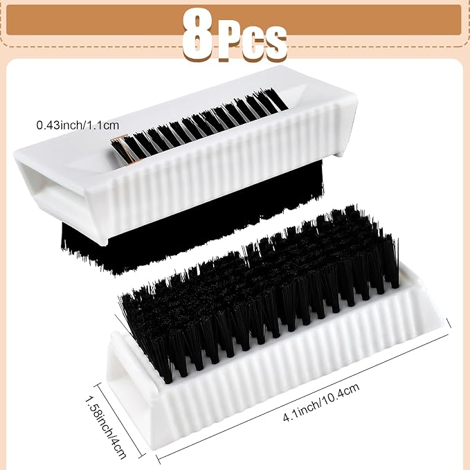 8 Pcs Hand Scrub Brushes for Nail Cleaning, Soft Fingernail Brush - Image 2