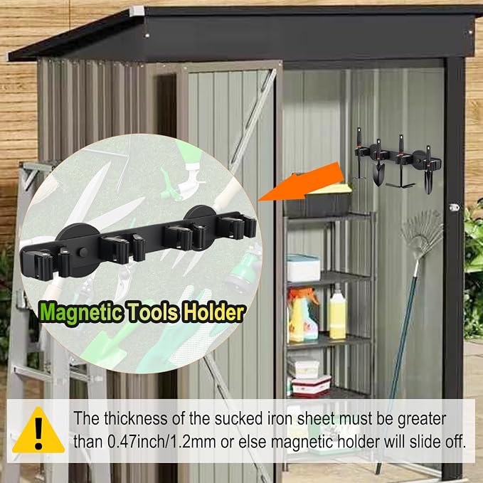 Strong Magnetic Mop Broom Holder, Heavy Duty Magnetic Mop Hanger - Image 4