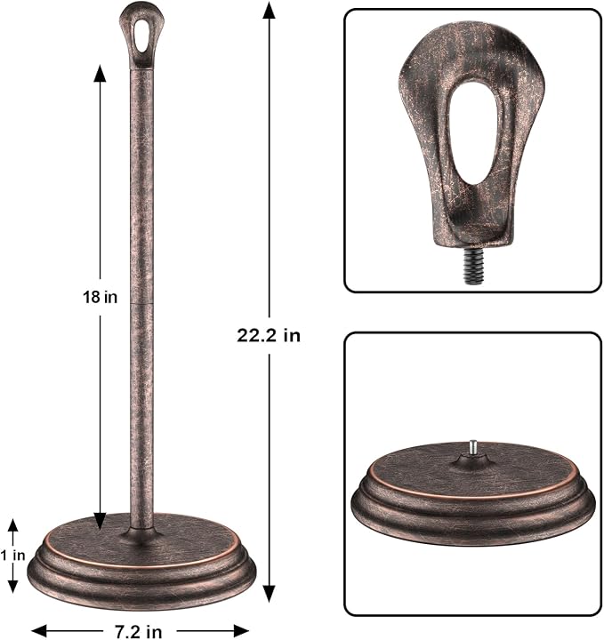 Toilet Paper Holder with Rustproof, Metal Free Standing Toilet Paper Stand - Image 2