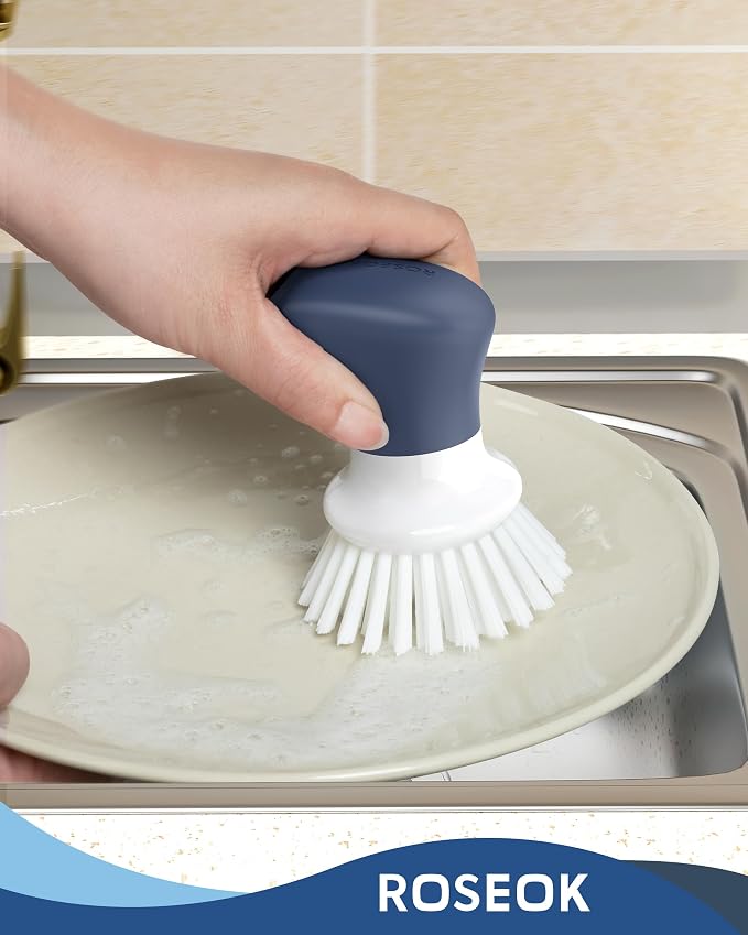 Dish Scrub Brush, Self-Standing Palm Brush - Image 6