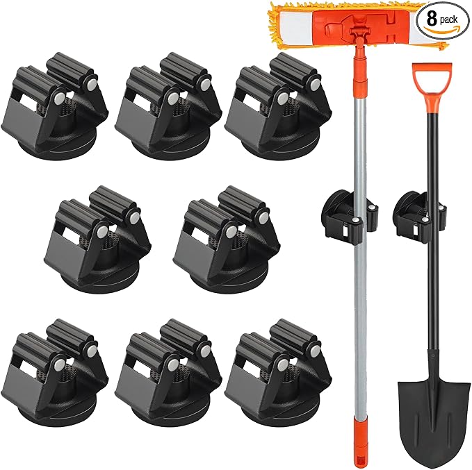 MUTUACTOR Magnetic Broom Holders, 12lbs Heavy Duty Magnetic Tool Holder by MUTUACTOR
