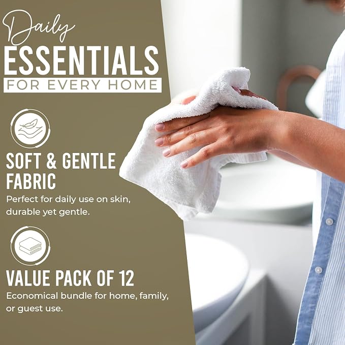 DAN RIVER 12 Pack Wash Cloths for Showering - Image 3