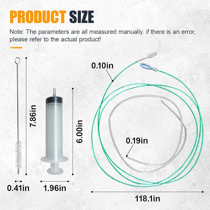 Auto Sunroof Drain Cleaning Tool, 118 Inch Long Flexible Pipe Cleaner - Image 2