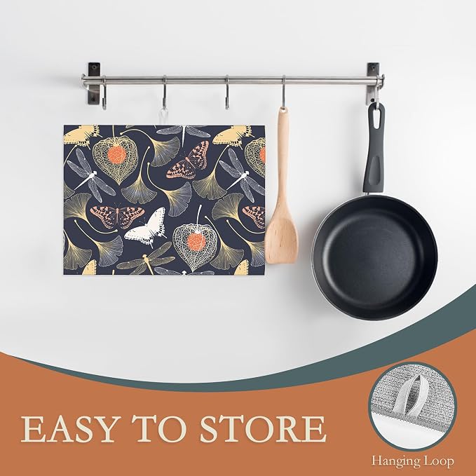Ginkgo Leaves Dish Drying Rack Mat - Image 3