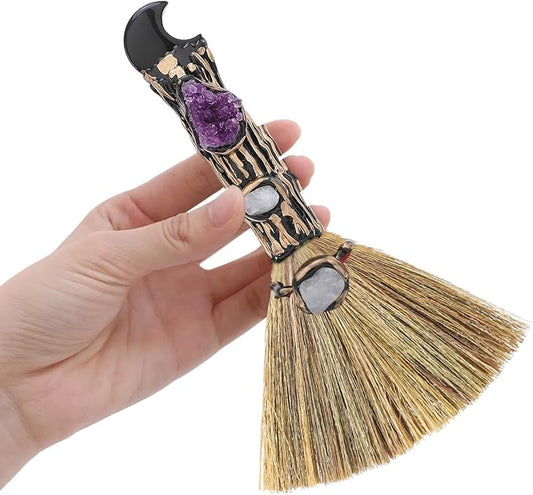 Witch Crystal Altar Broom by RENEMEGO