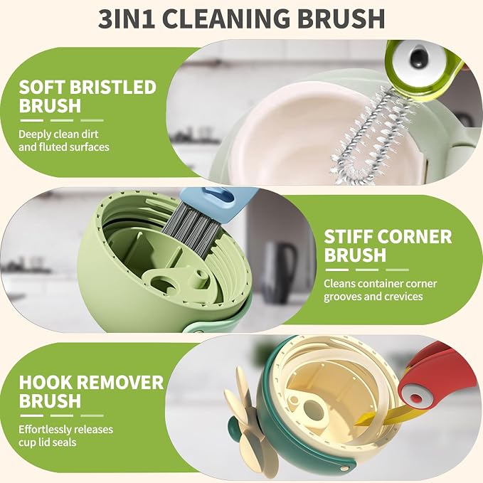 3 in 1 Cup Lid Gap Cleaning Brush Set - Image 3