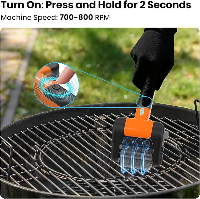 Electric Grill Brush, Cordless Electric Rotary Grill Cleaner - Image 3