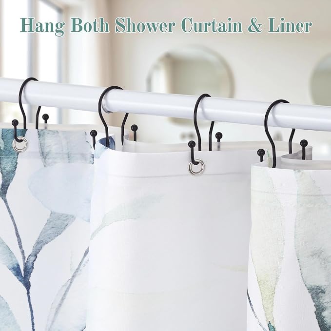 Goowin Shower Curtain Hooks, Stainless Steel Shower Curtain Hangers, Minimalist - Image 6