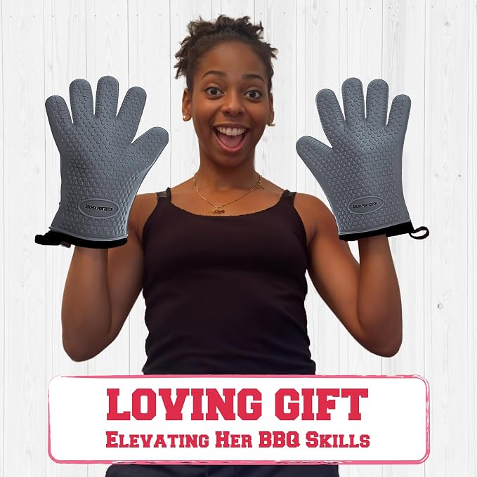 KITCHEN PERFECTION XL Silicone Smoker Oven Gloves - Image 8