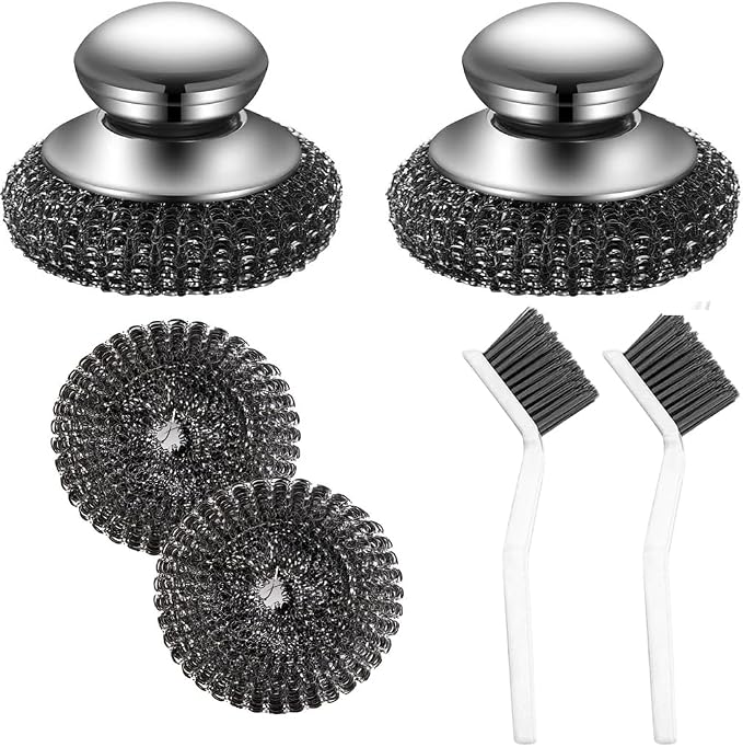 Steel Wool Scrubber, Oven Cleaner Brush, Stainless Steel Scrubber and Crevice by 3SAIT