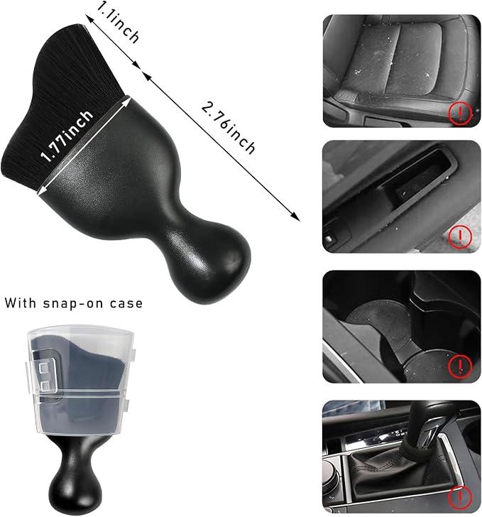 Car Interior Dust Brush, Soft Scratch Free Auto Detailing Brushes, Universal - Image 2